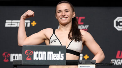 Erin Blanchfield reacts to UFC Vegas 107 main event cancelation