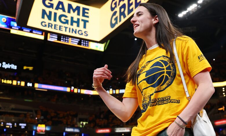 Caitlin Clark, Kylie Jenner, and Timothée Chalamet Watch New York Knicks Fall to the Indiana Pacers