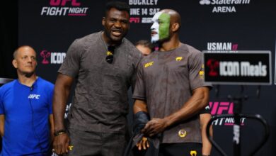 Francis Ngannou makes shock UFC return on stage at UFC Atlanta in support of legendary ex-champion