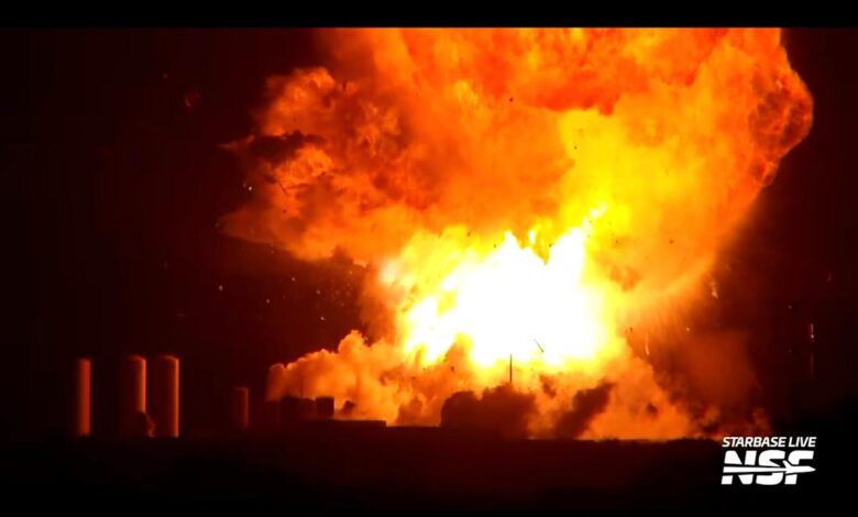 SpaceX’s Starship explodes on the ground during a routine test