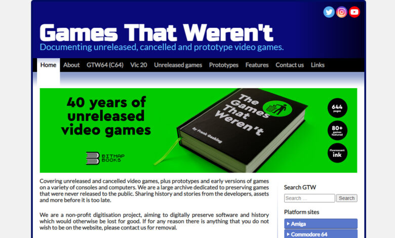 Games That Weren’t: Preserving Cancelled and Unreleased Video Game History