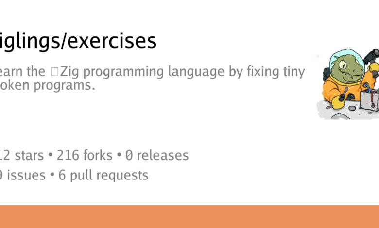 Ziglings: Learn Zig by fixing broken programs