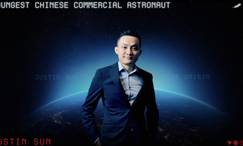 Justin Sun to Become Youngest Chinese Commercial Astronaut with Blue Origin’s New Shepard