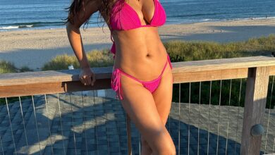 Padma Lakshmi, 54, rocks hot pink string bikini after bigger breast reveal