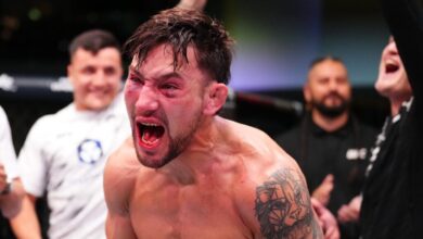 ‘Get him out of the Apex’ … UFC fans react to thrilling ‘fight of the year’ at UFC Vegas 108