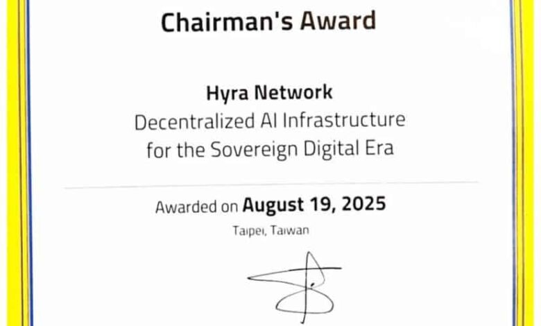 Hyra Network Wins Prestigious Chairman’s Award 2025 at WITSA Global AI Summit