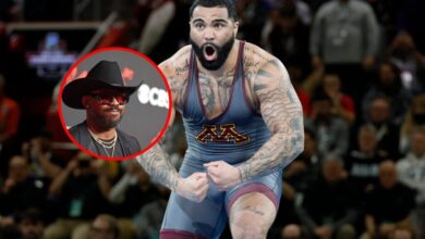 Jon Jones watches on as Gable Steveson absolutely mauls first MMA opponent in 98 seconds