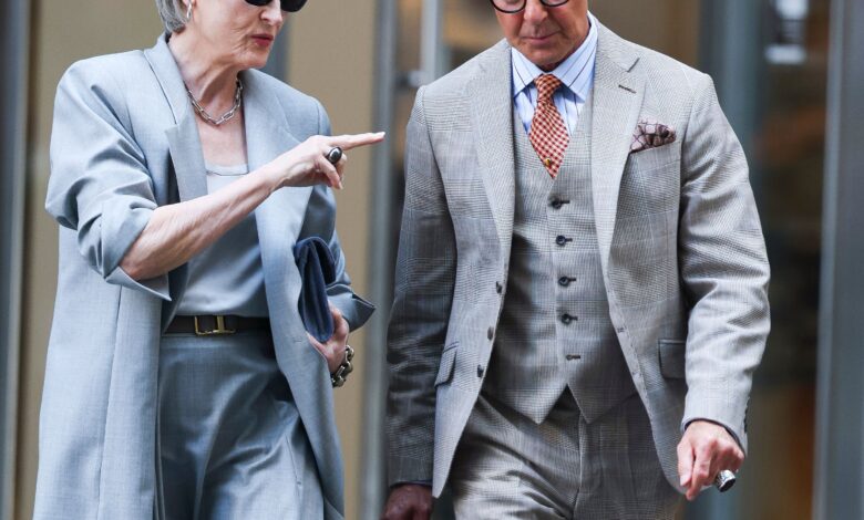 Meryl Streep Appears to Attend a Very Real Fashion Show as Miranda Priestly