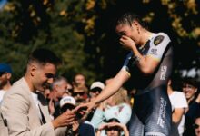 Star triathlete wins biggest race of her career – and then accepts marriage proposal on podium!